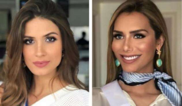 Gabriela Tafur (Señorita Colombia) y Ángela Ponce (Señorita España)