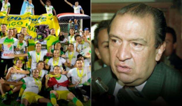 Gabriel Camargo, máximo directivo del Deportes Tolima, cuestionando la Liga Femenina