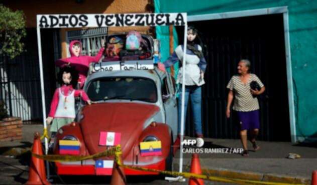 Los muñecos de año viejo en Táchira, estado fronterizo con Colombia