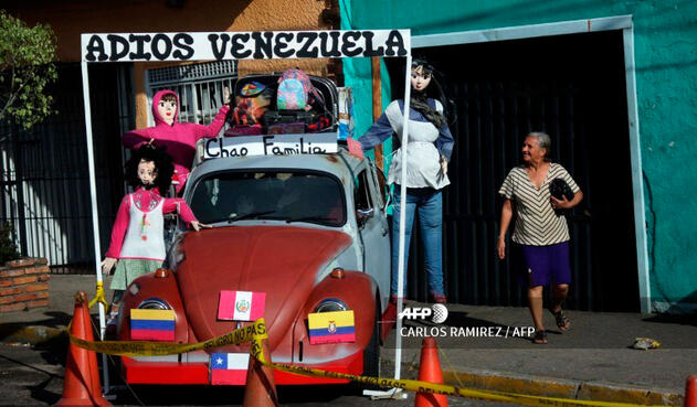 Los muñecos de año viejo en Táchira, estado fronterizo con Colombia