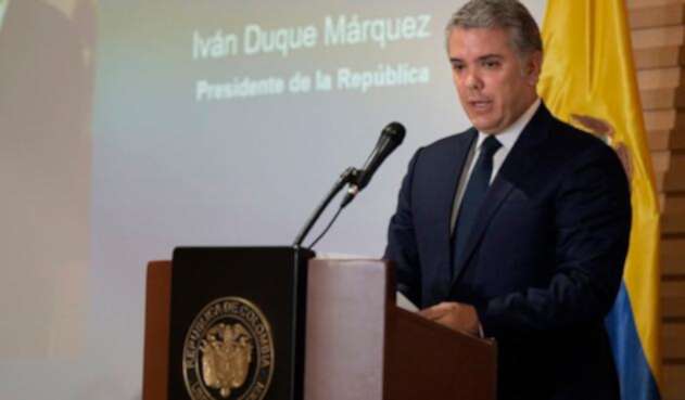 Iván Duque, presidente de la República, en Bogotá
