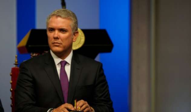 Iván Duque, presidente de la República, en la Casa de Nariño, en Bogotá
