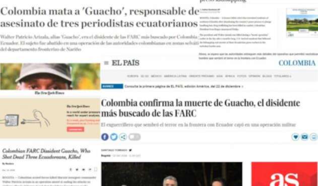 Medios internacionales informaron sobre la muerte de alias 'Guacho'.