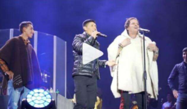 Nairo Quintana y Carlos Vives