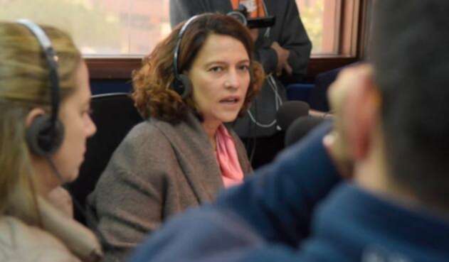 Nancy Patricia Gutiérrez, ministra del Interior, en la mesa de trabajo de LA FM Nancy Patricia Gutiérrez, ministra del Interior, en la mesa de trabajo de LA FM