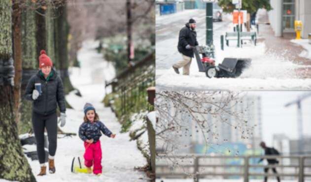 Así fue la nevada en Carolina del Norte.