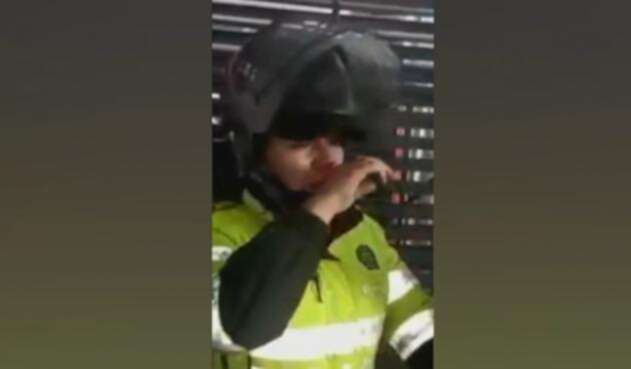 Patrullera llorando