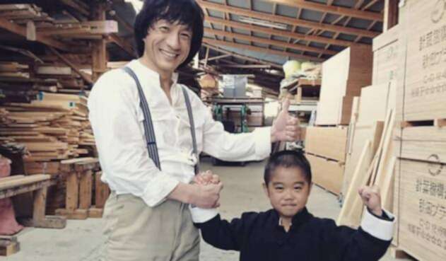 Ryusei Imai y Jackie Chan