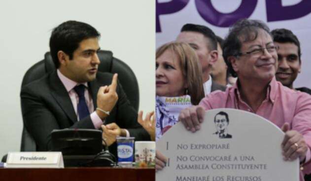 Samuel Hoyos y Gustavo Petro, enfrentados por el polémico video.