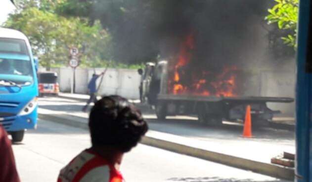 Grua Incendiada Soledad