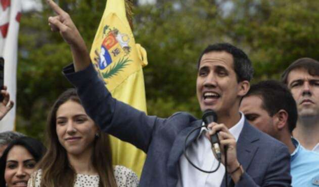 Juan Guaidó en un acto público