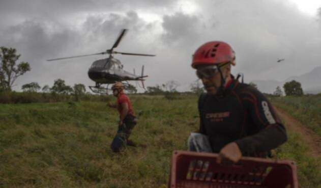 Labores de rescate y soporte en Minas Gerais, Brasil, tras ruptura de dique