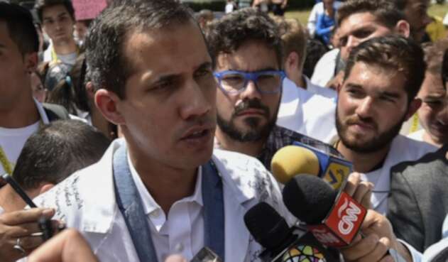 Juan Guaidó, presidente interino de Venezuela, en Caracas