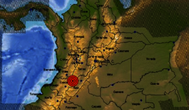 Epicentro temblor en Colombia sábado 26 de enero de 2019