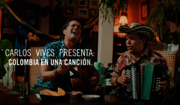 Carlos Vives y Egidio Cuadrado en La Guajira, durante el trabajo documental 'Colombia en una canción'