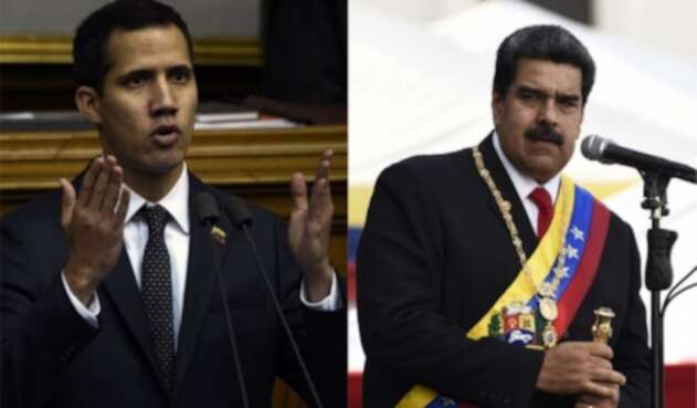 Juan Guaidó y Nicolás Maduro.