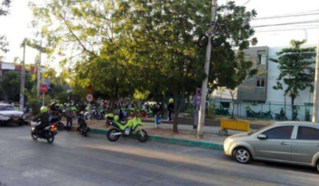 Zona del atentado en la estación de Policía de San José, en Barranquilla Zona del atentado en la estación de Policía de San José, en Barranquilla