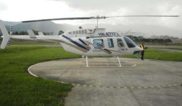 Helicóptero perteneciente a la empresa Aca
