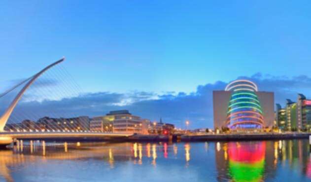 El puente Samuel Beckett de Dublin, capital de Irlanda