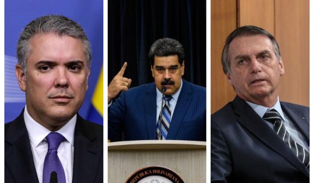 Iván Duque, Nicolás Maduro y Jair Bolsonaro Iván Duque, Nicolás Maduro y Jair Bolsonaro