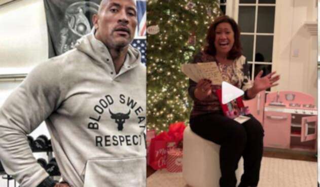 Dwayne Johnson, 'La Roca', junto a su madre