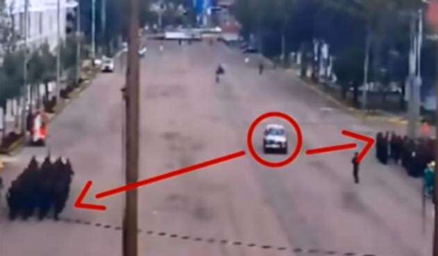 El carro bomba del ELN dentro de la Escuela General Santander, en Bogotá