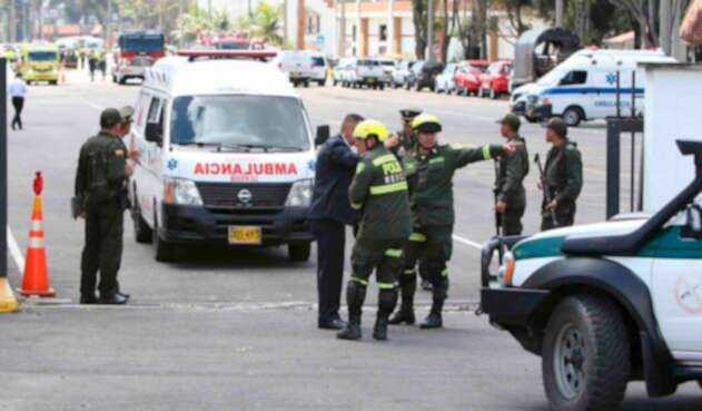 La Escuela General Santander luego del carro bomba
