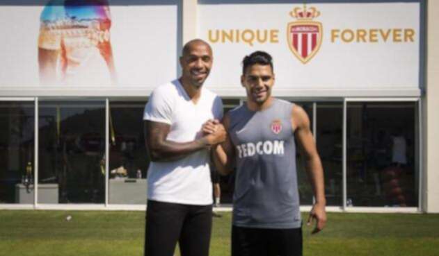 Henry Falcao en un entrenamiento del Mónaco