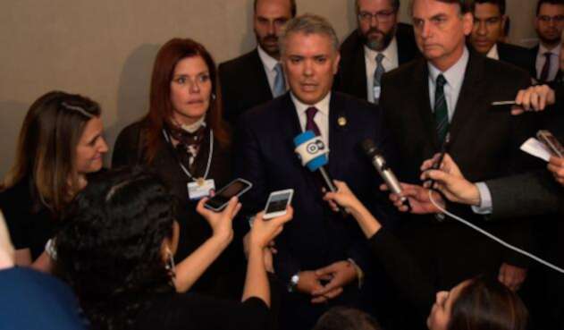 El presidente Iván Duque en Davos (Suiza)