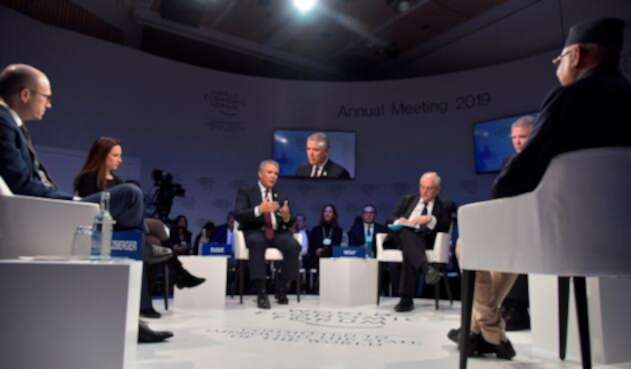 El presidente Iván Duque en Davos (Suiza)