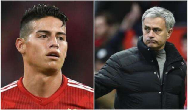 James Rodríguez y José Mourinho