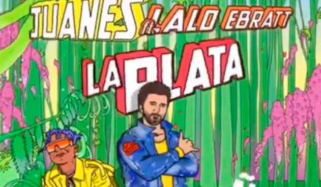 Lalo Ebratt y Juanes en la imagen promocional de "La Plata"