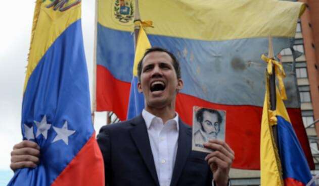 Juan Guaidó, autoproclamado presidente de Venezuela, en Caracas Juan Guaidó, autoproclamado presidente de Venezuela, en Caracas
