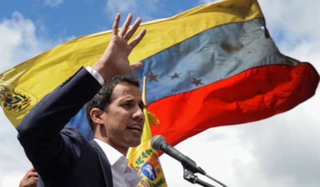 Juan Guaidó, autoproclamado presidente interino de Venezuela, en Caracas