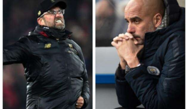 Jurgen Klopp y Pep Guardiola Jurgen Klopp y Pep Guardiola