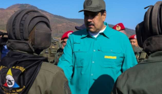 Nicolás Maduro, presidente de Venezuela, en Naguanagua, Carabobo, junto a sus Fuerzas Militares.
