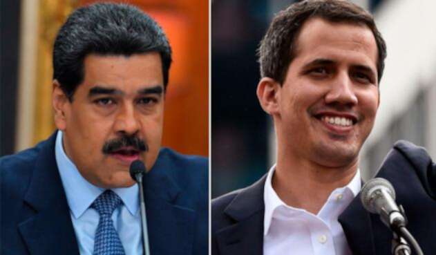 Nicolás Maduro y Juan Gauidó, presidente y declarado presidente interino de Venezuela, respectivamente