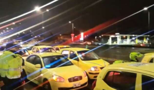 Taxistas en Bogotá