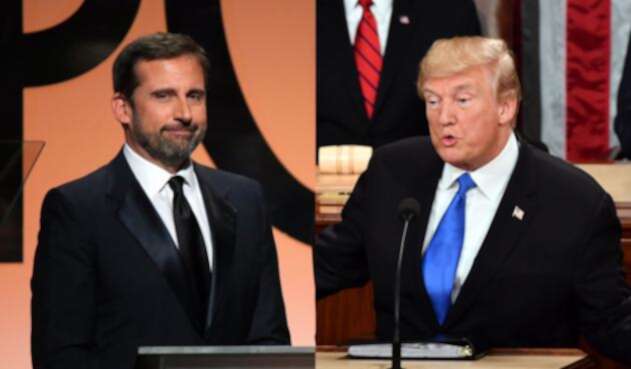 Steve Carell y Donald Trump.