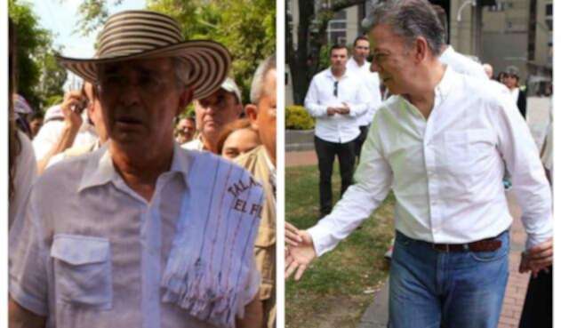 Álvaro Uribe y Juan Manuel Santos Álvaro Uribe y Juan Manuel Santos