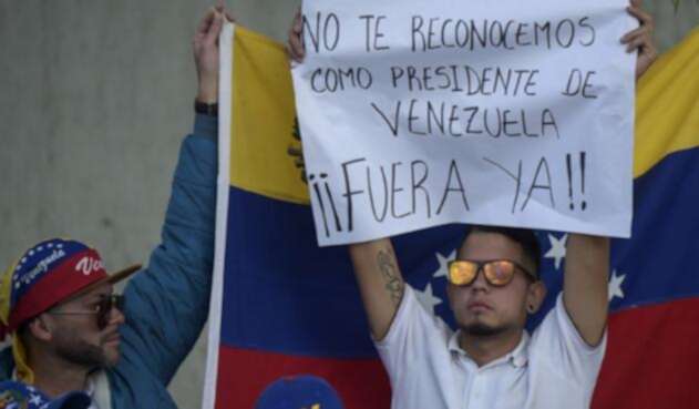 Protestas durante posesión de Nicolás Maduro Protestas durante posesión de Nicolás Maduro