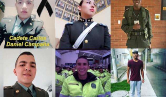 Víctimas del atentado en Bogotá