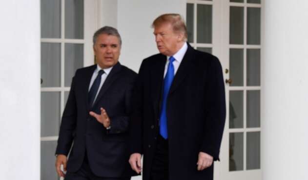 Los presidentes Iván Duque (izq.) y Donald Trump se encontraron en la Casa Blanca