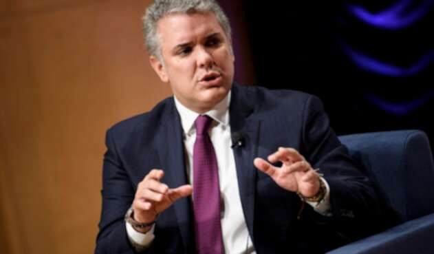 Presidente Iván Duque, durante su visita oficial a Washington
