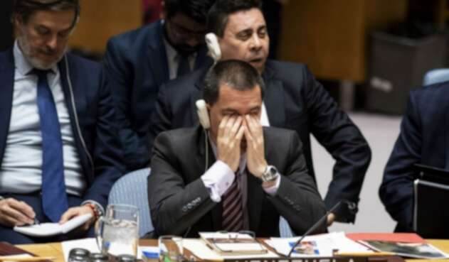 Canciller de Venezuela, Jorge Arreaza en la ONU. Canciller de Venezuela, Jorge Arreaza en la ONU.