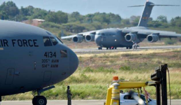 Los aviones C-17 de Estados Unidos que aterrizaron en Cúcuta