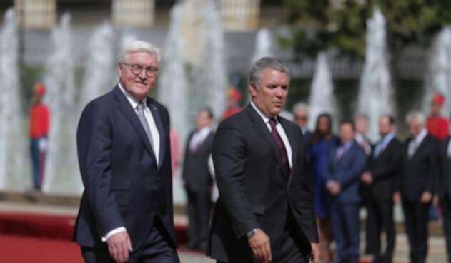 Frank-Walter Steinmeier junto a Iván Duque Frank-Walter Steinmeier junto a Iván Duque