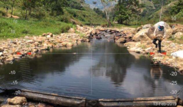 Zona afectada por derrame de crudo luego de atentado a Oleoducto