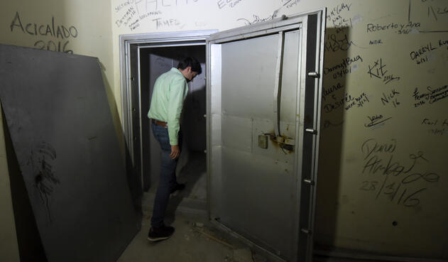La caja fuerte que Pablo Escobar tenía dentro del edificio Mónaco, en Medellín