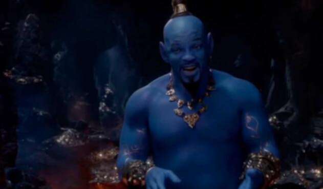 Will Smith como el genio de Aladdin